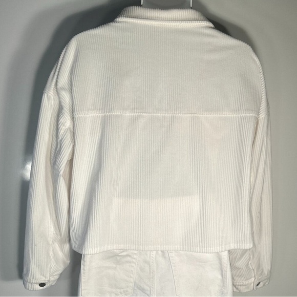 Savanna Jane White Corduroy Jacket with Silver Embellishments. Size Medium - Picture 6 of 6